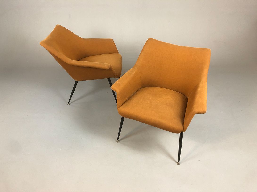 Foto Modern Brown Cocktail Armchair GDR 1961 h70