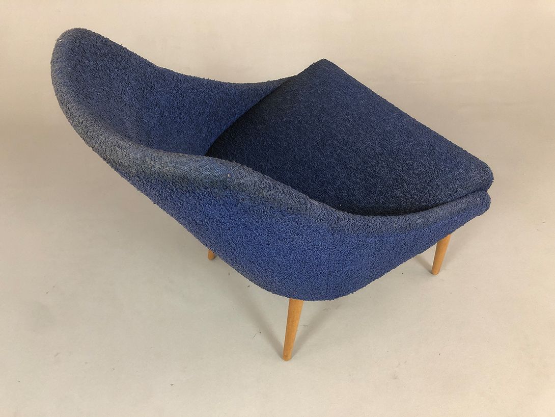 Foto Blue Fabric Easy Chair Dresden 1955