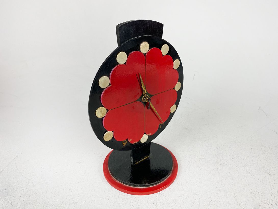Foto Wooden Table Clock Erfurt 1956