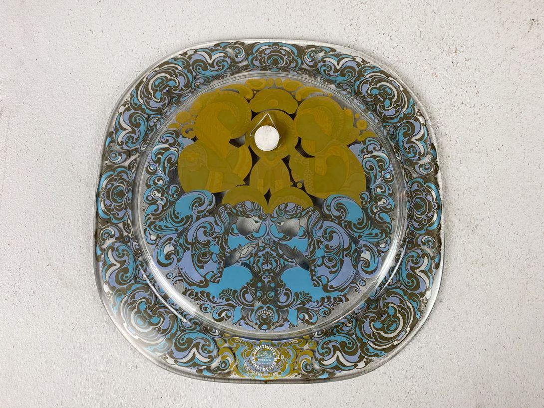 Foto Glass Wall Plate Art Nouveau