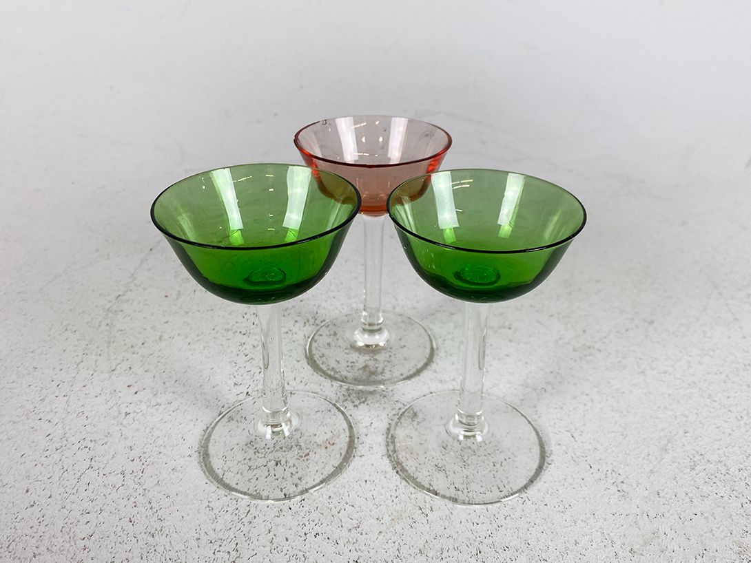 Foto Triple Colourful Cocktail Glass Set