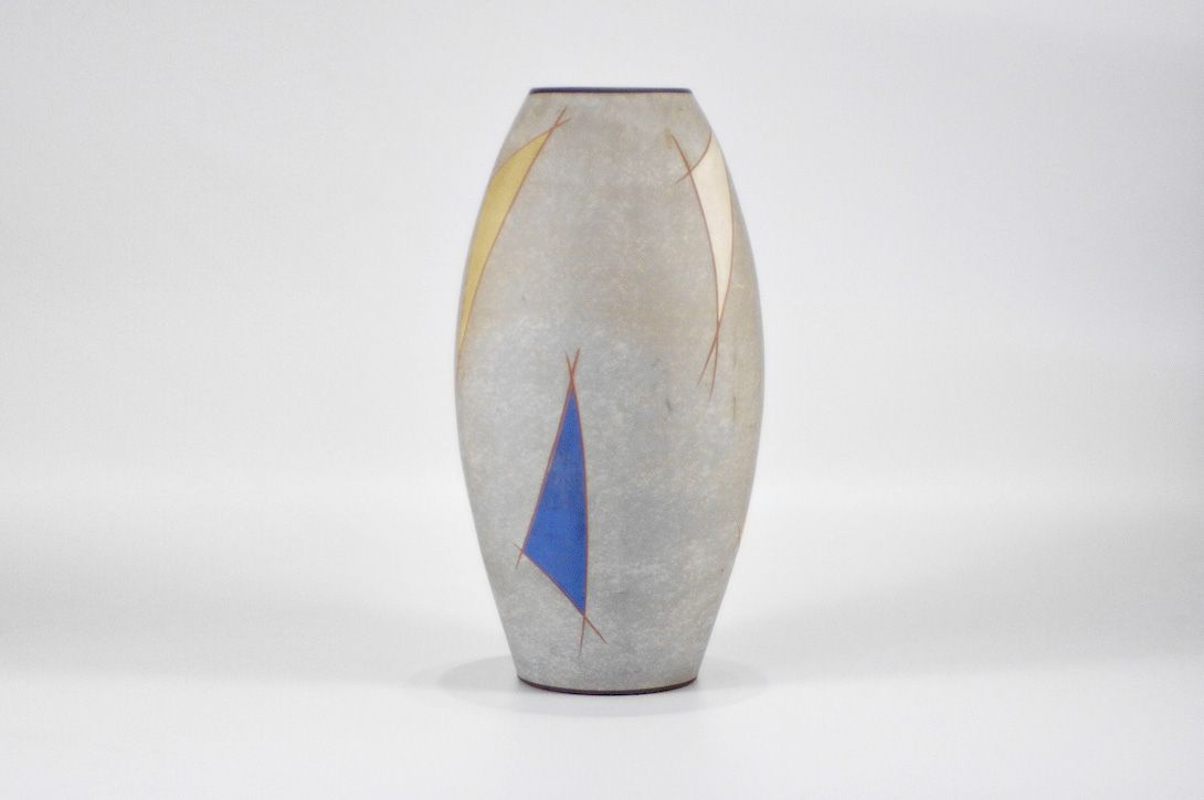 Foto Grey Colorful Patterned Ceramic Vase h43 B6