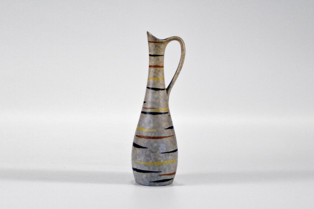 Foto Striped Grey Jug Vase h33 B4
