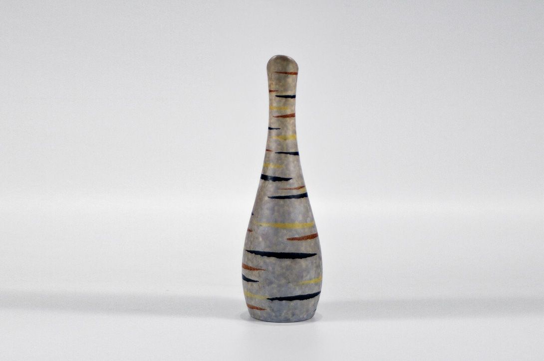 Foto Striped Grey Jug Vase h33 B4
