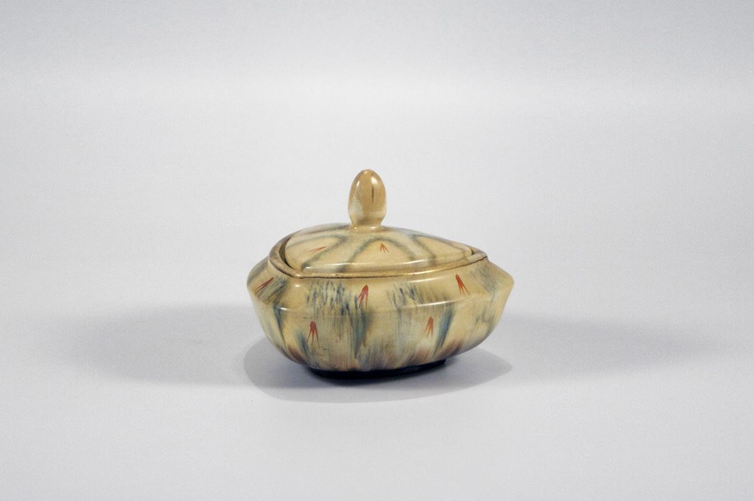 Foto Ochre Porcelain Sugar Box
