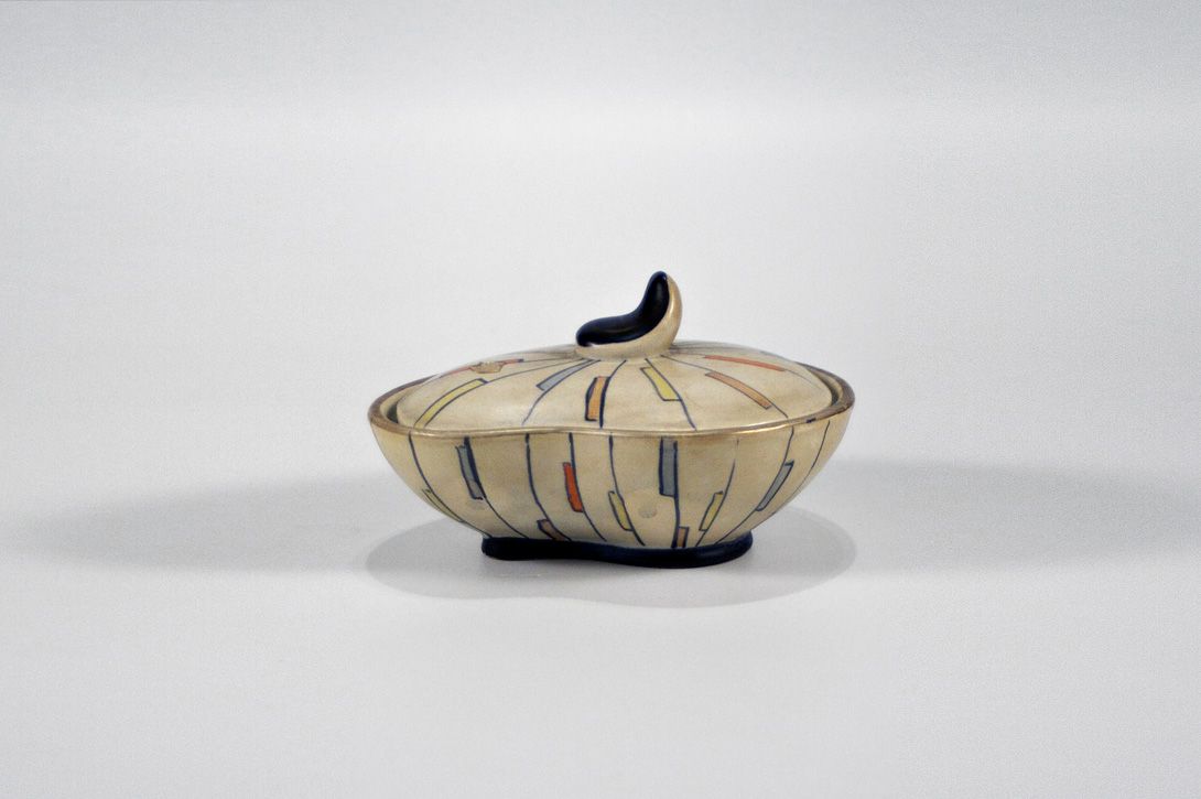 Foto Striped Porcelain Sugar Box