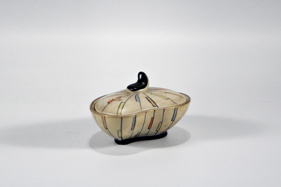 Foto Striped Porcelain Sugar Box