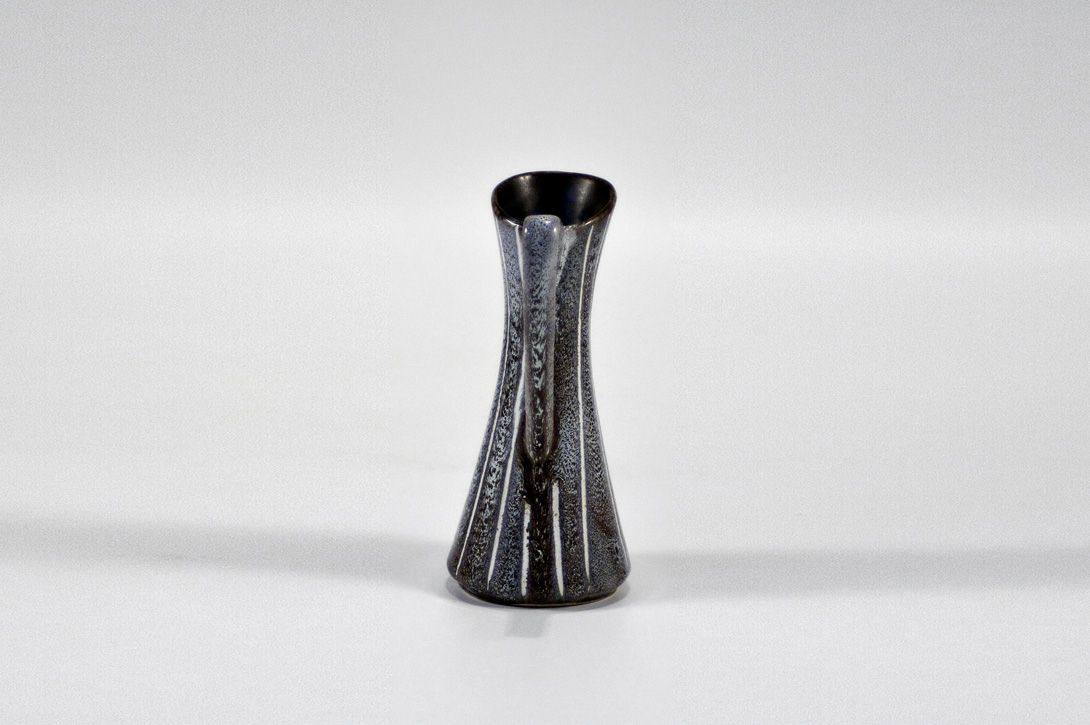 Foto Striped Dark Blue Jug Vase h18 A6