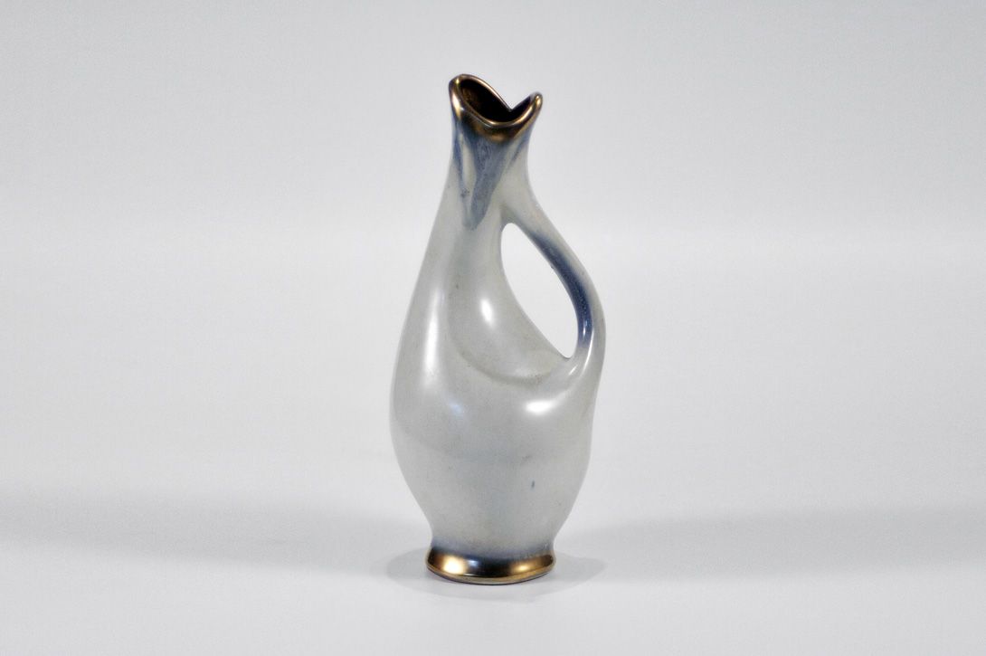 Foto Open Mouth Curved Swan Neck Vase h24 B4