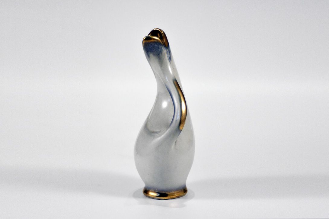 Foto Open Mouth Curved Swan Neck Vase h24 B4