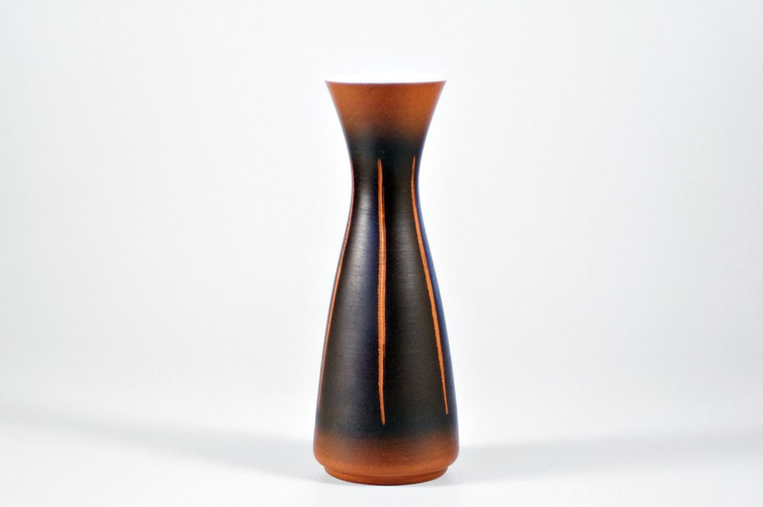 Foto Orange to Black Faded Vase, Germany h20 A4