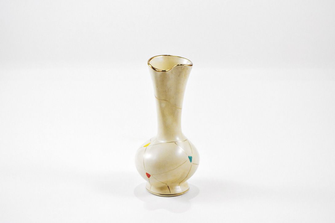 Foto Beige Vase with Golden Details h17 B5