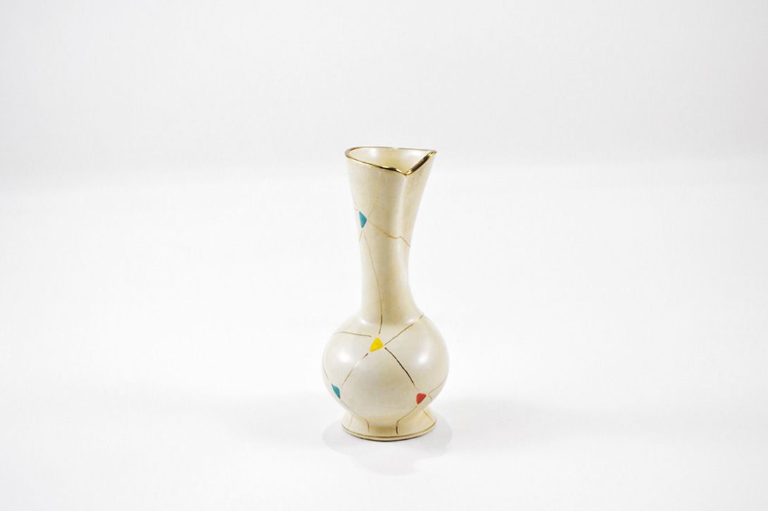 Foto Beige Vase with Golden Details h17 B5