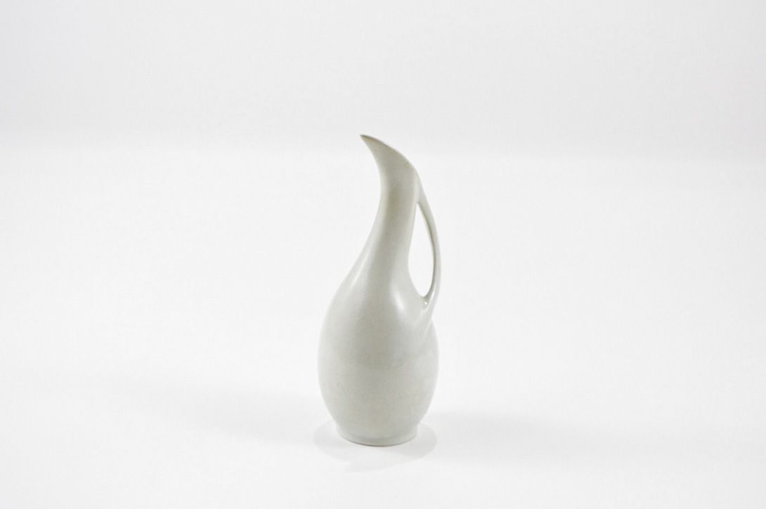 Foto Mint Green Organic Shaped Swan Neck Vase h18 A6