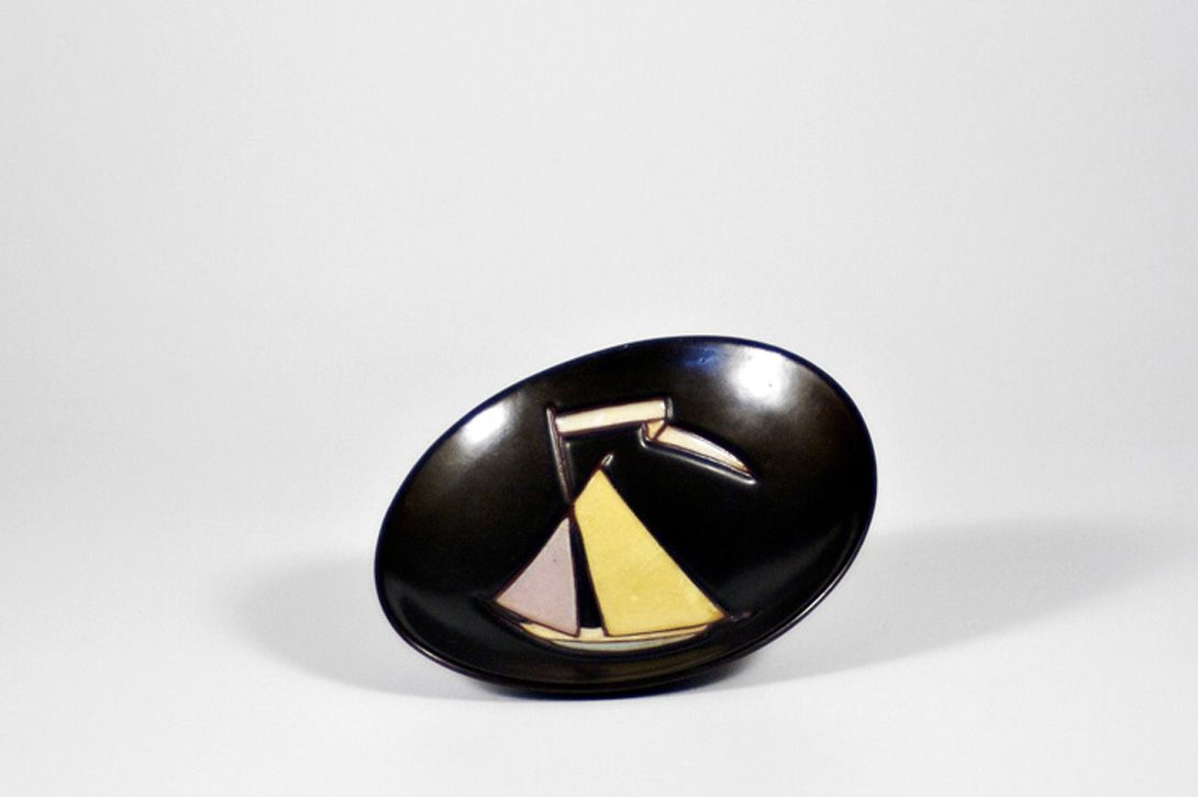 Foto Black Boat Wall Plate