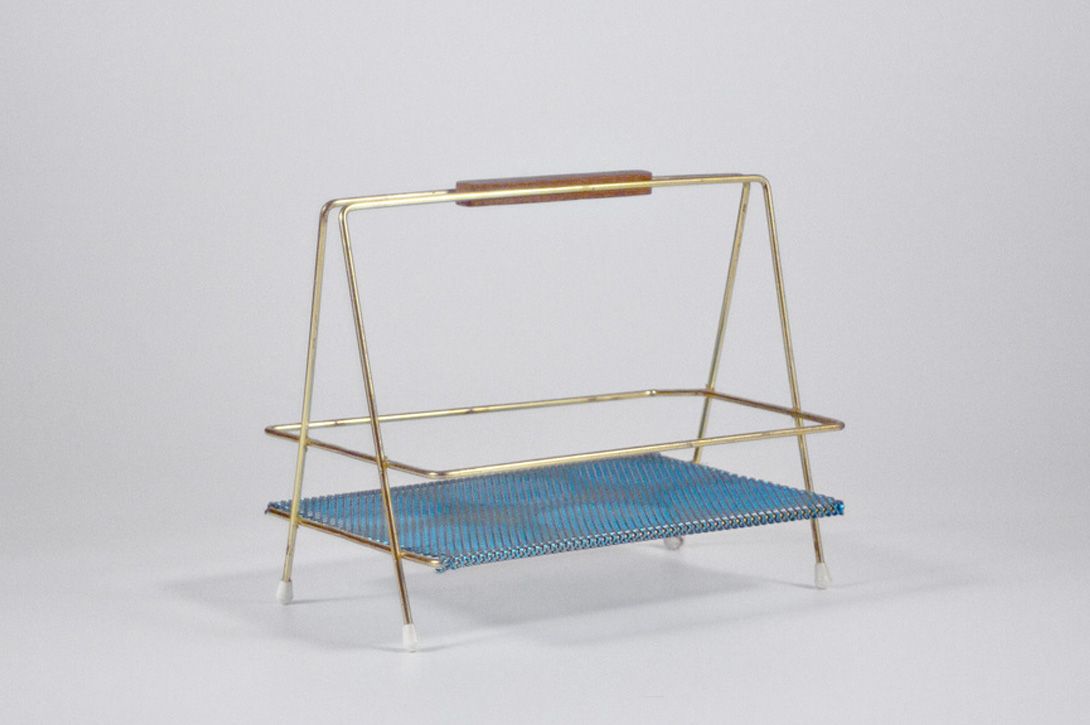 Foto Blue and Brass Serving Tray