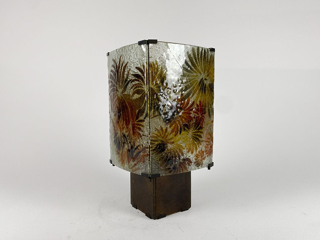 Foto Leaf Pattern Glass Lamp h42 RD4