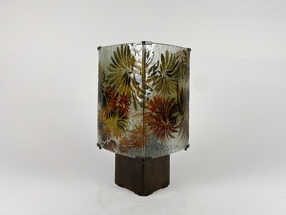 Foto Leaf Pattern Glass Lamp h42 RD4