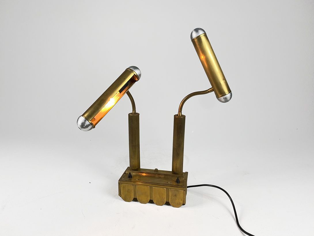 Foto Brass Art Deco Library Desk Lamp h61