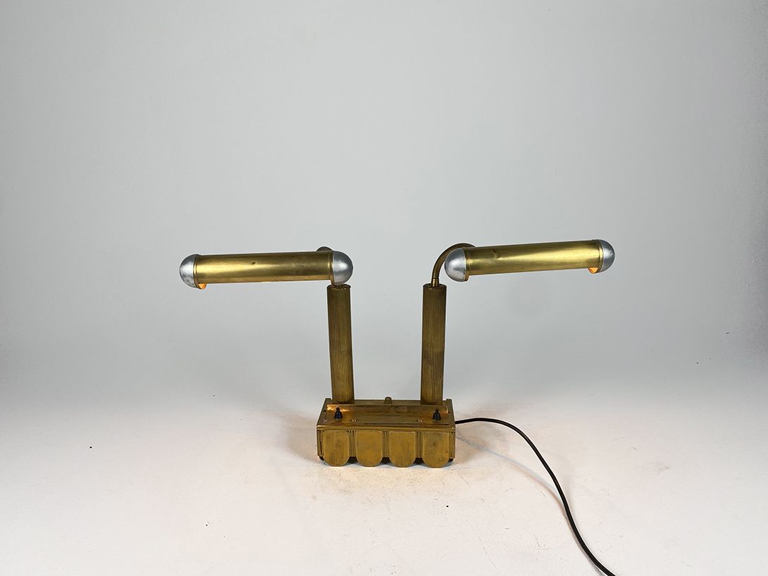 Foto Brass Art Deco Library Desk Lamp h61