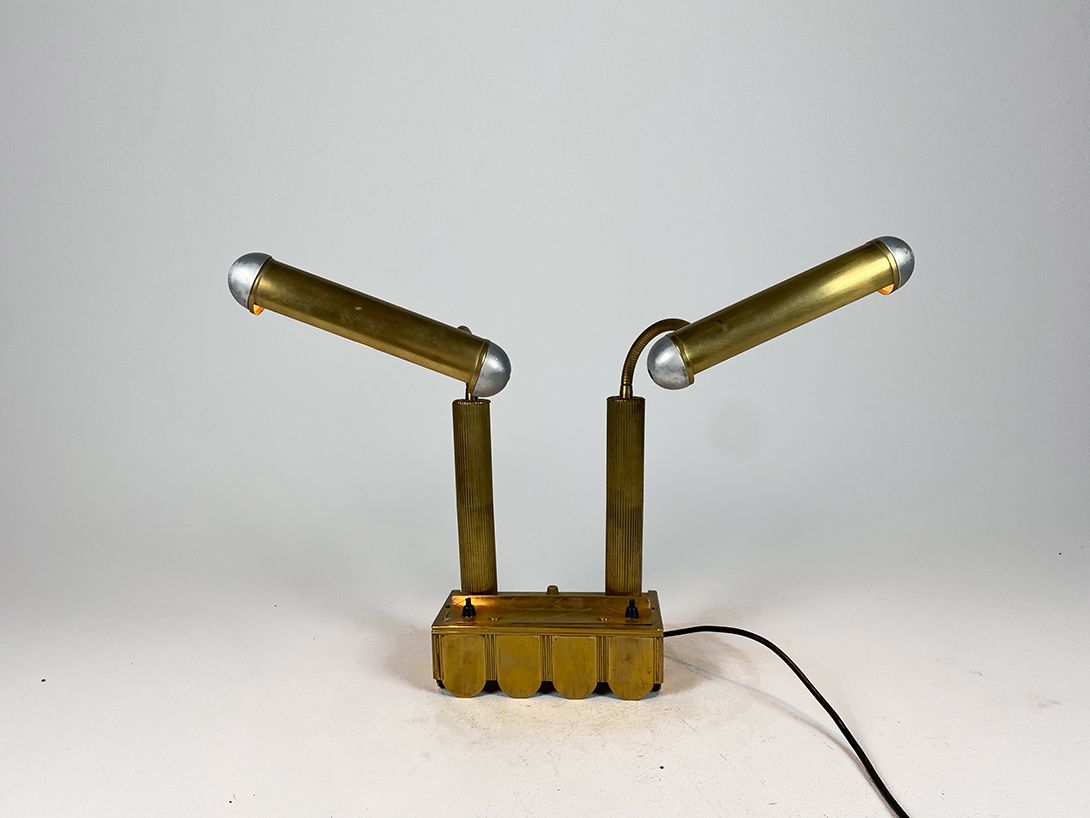 Foto Brass Art Deco Library Desk Lamp h61