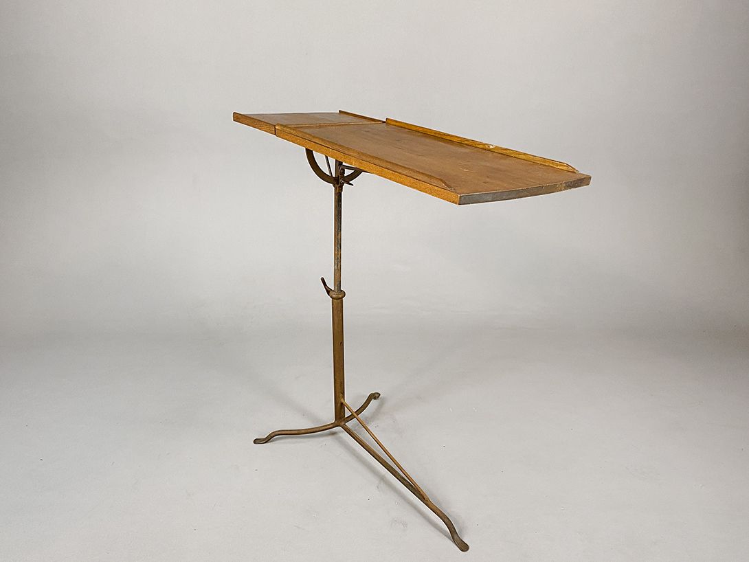 Foto Adjustable Rustic Wooden High Desk h70-102x36x100