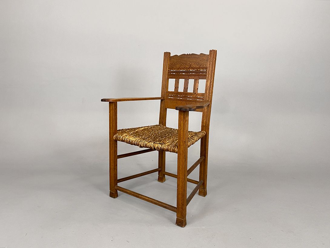 Foto Worpswede Carved and Woven Armchair