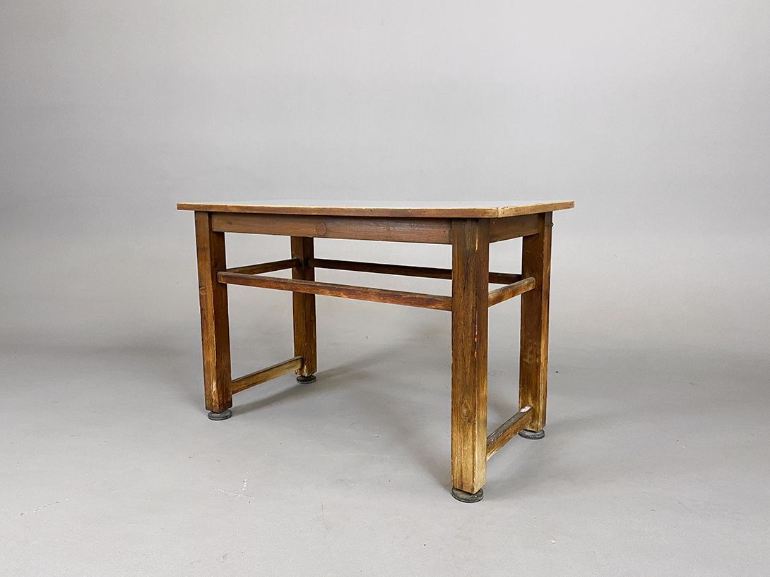 Foto Small Rustic Kitchen Side Table with Light Blue Surface h65x100x50