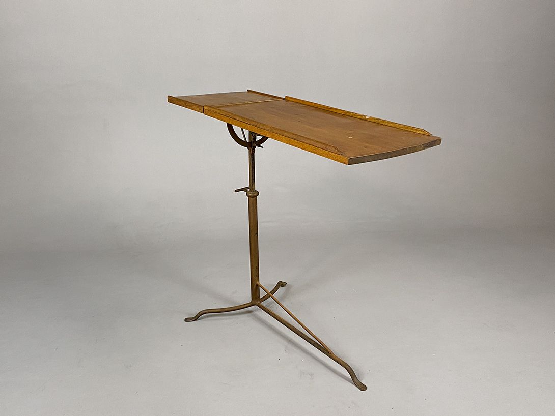 Foto Adjustable Rustic Wooden High Desk h70-102x36x100