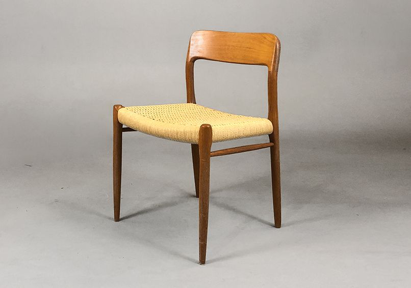 Foto Scandinavian Teak Wicker Chair