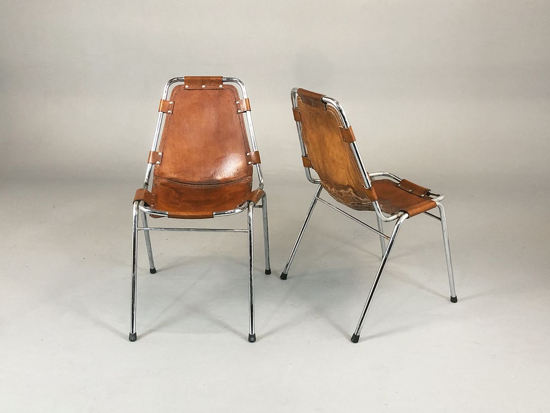 Foto Charlotte Perriand Les Arcs Chair, Dark Brown, 1970