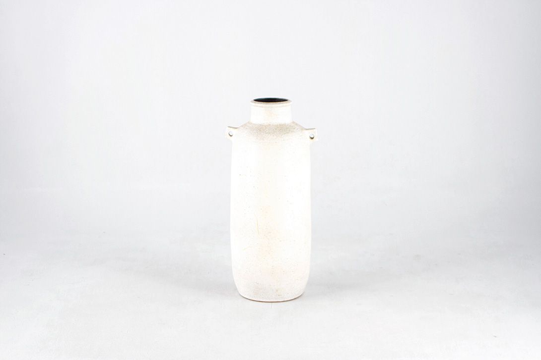 Foto Tall White Modern Stoneware Vase h75 C1