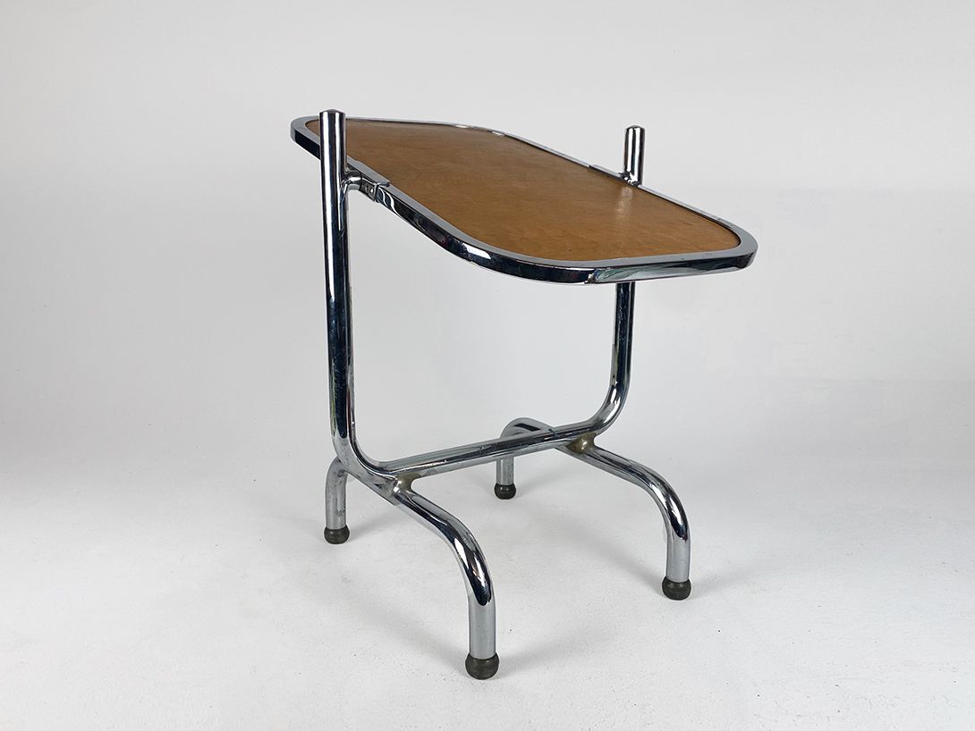 Foto Standing Mirror with Chrome Frame and Legs h74
