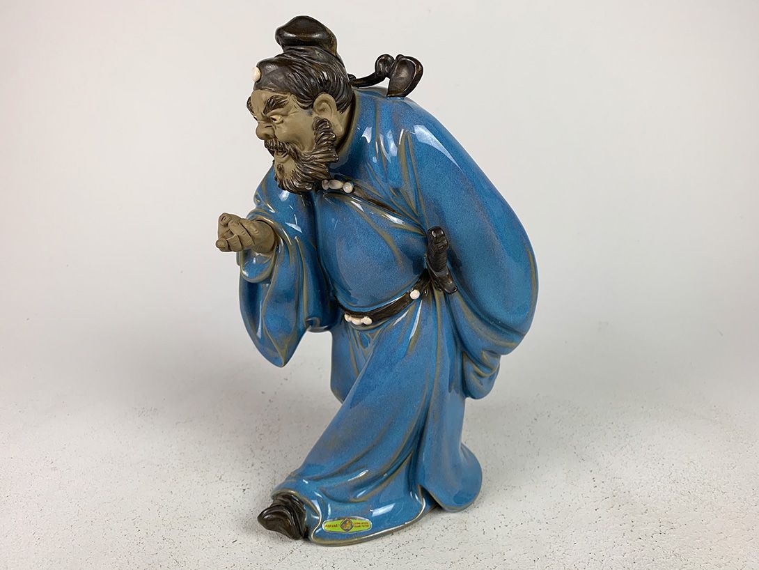 Foto Blue Chinese Sculpture Luring Man h30