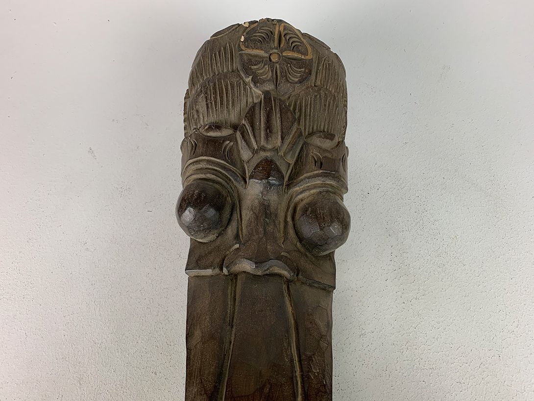 Foto Giant Wooden Bird Mask Sculpture 70cm