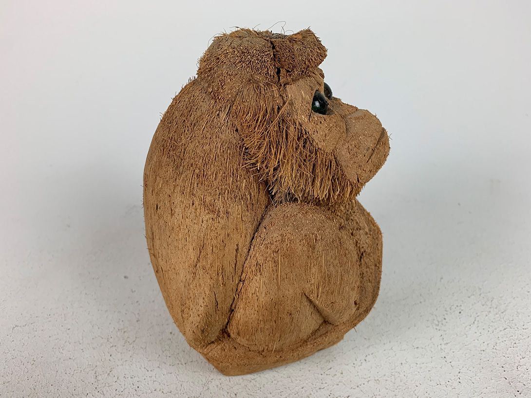 Foto Monkey Sculpture Coconut Carving h20