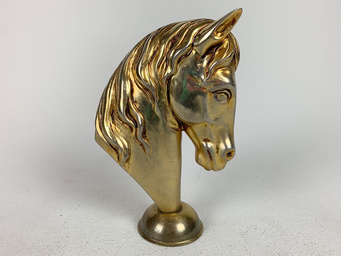 Foto Brass Horse Head Sculpture h25