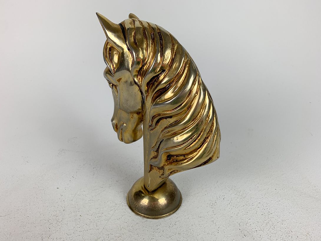 Foto Brass Horse Head Sculpture h25