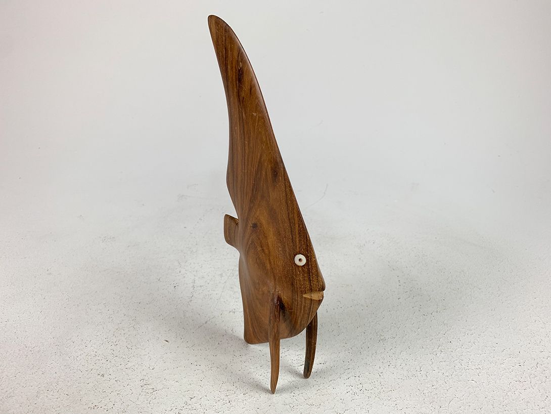Foto Flat Fish Rosewood Sculpture h27