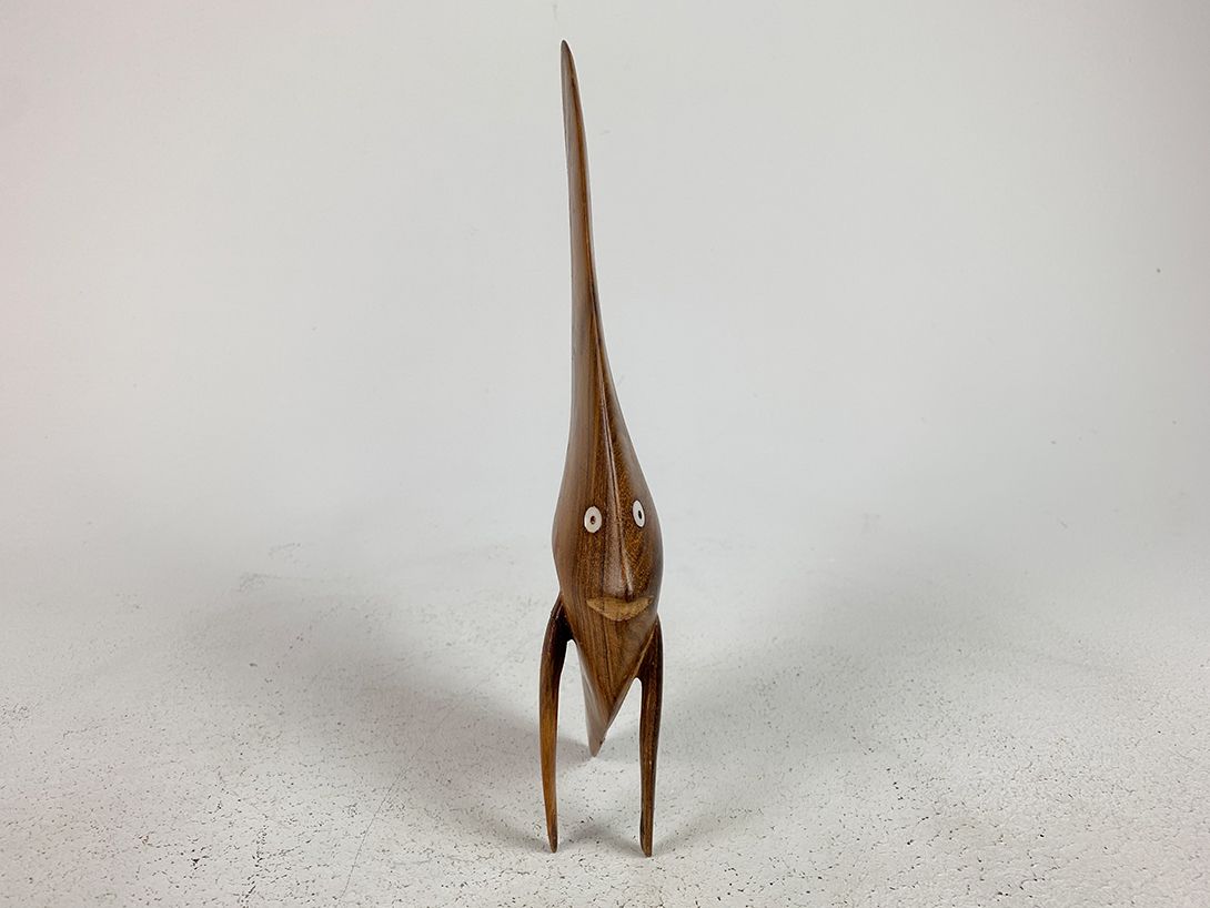 Foto Flat Fish Rosewood Sculpture h27