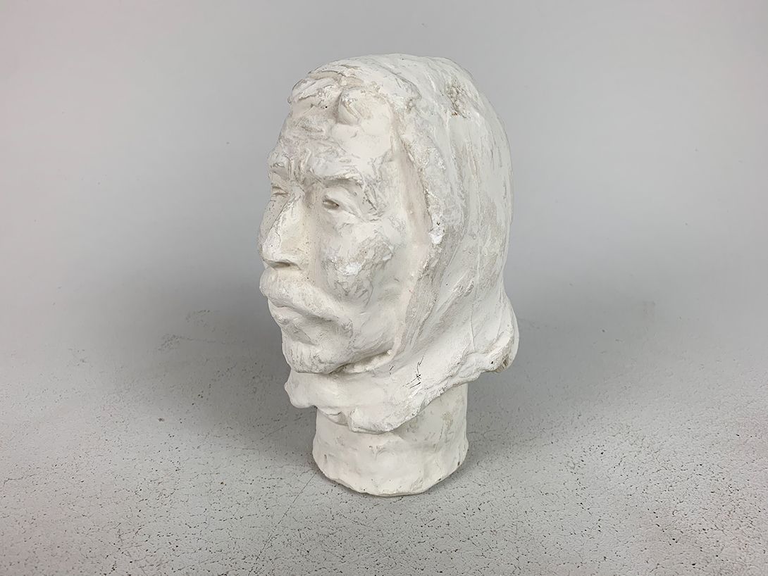 Foto Inuit Head Plaster Sculpture h20