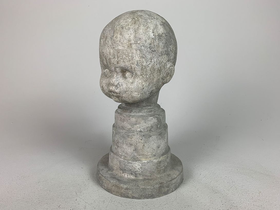 Foto Stone Look Doll&#8217;s Head Sculpture Big h33