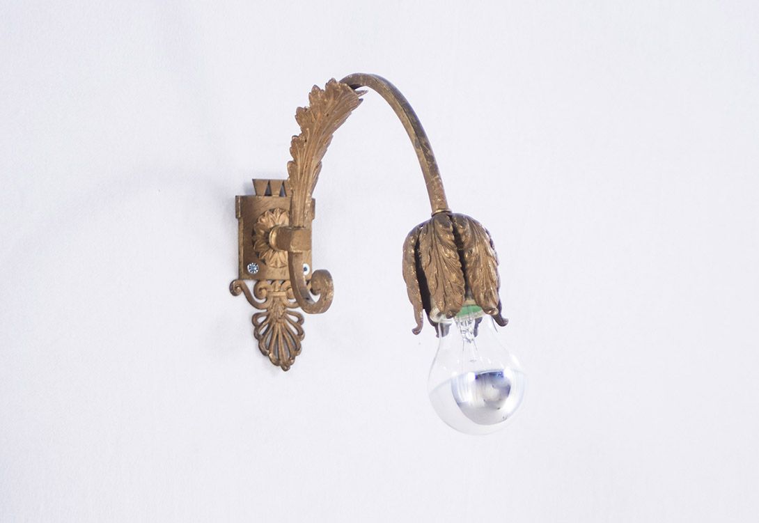 Foto Floral Brass Wall Lamp