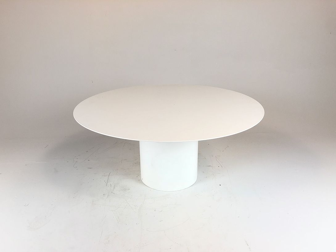 Foto Modern White Round Metal Coffee Table h40x80