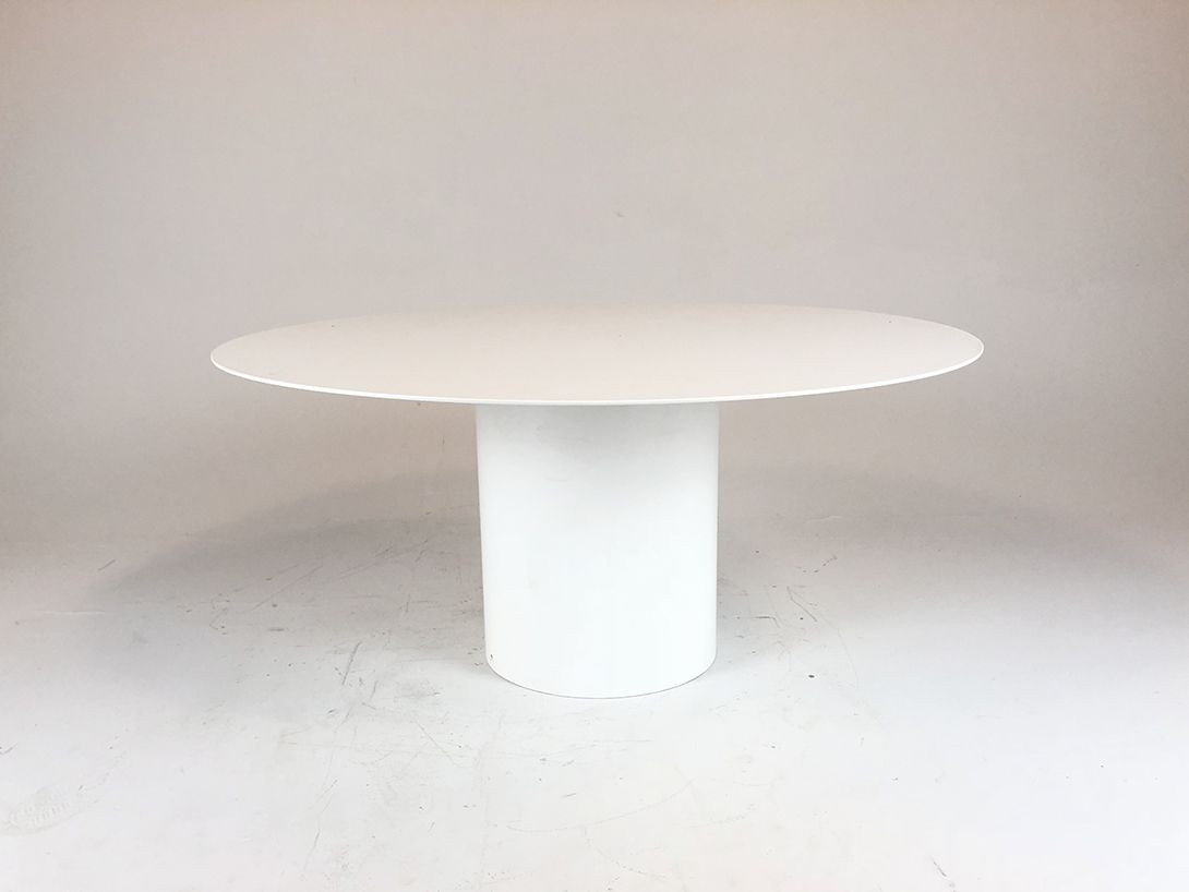 Foto Modern White Round Metal Coffee Table h40x80