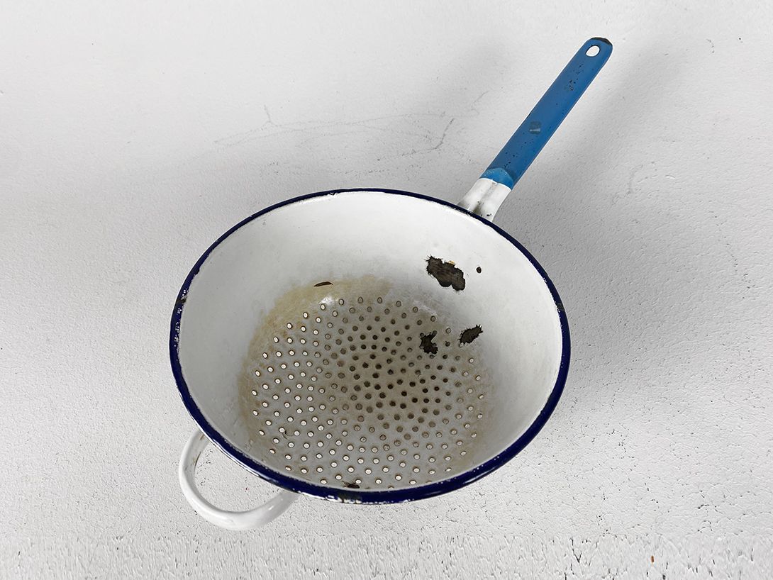 Foto White Enamel Sieve h9x42x21