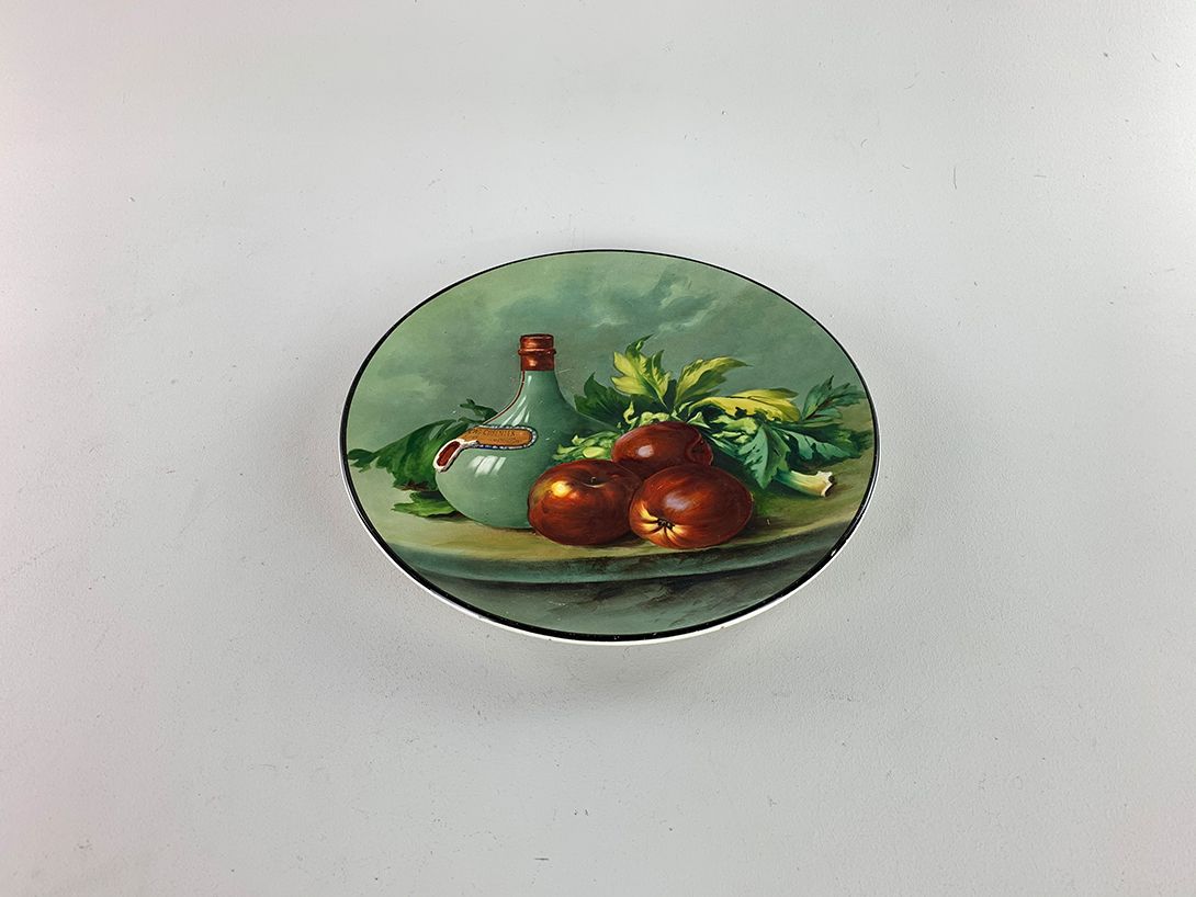 Foto Ornamental Wall Plate with Painted Still Life Sandmalerei ø39cm