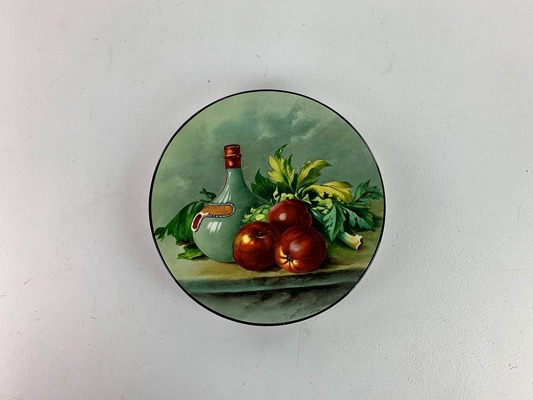 Foto Ornamental Wall Plate with Painted Still Life Sandmalerei ø39cm