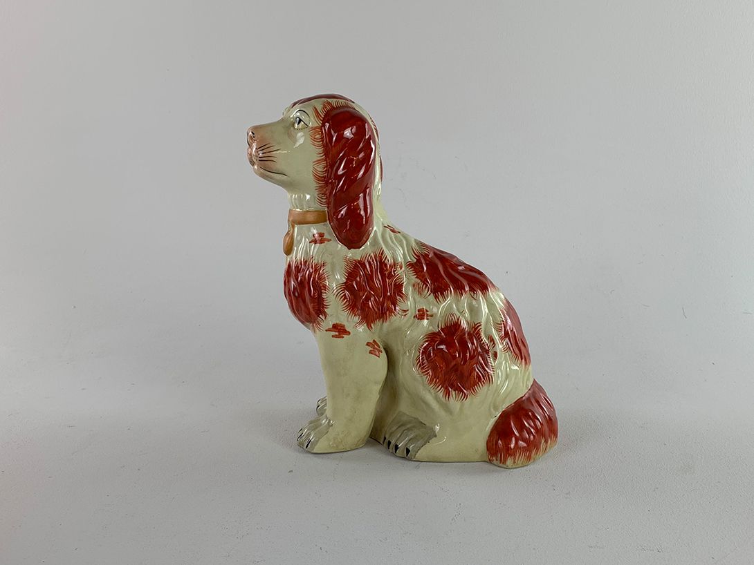 Foto Set of Two English Porcelain Dog Figurines h27