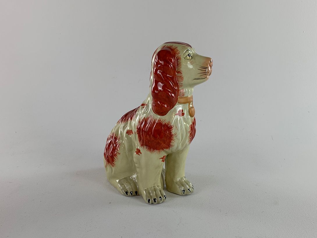 Foto Set of Two English Porcelain Dog Figurines h27